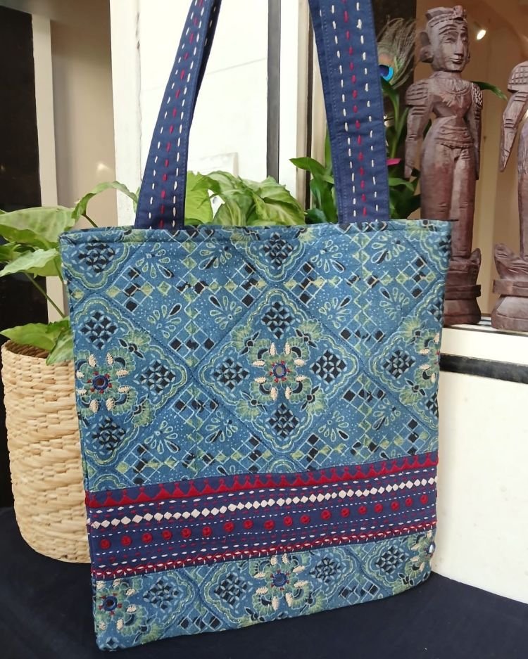 Ajrakh Tote Bag – (ATBG0021) - Image 3