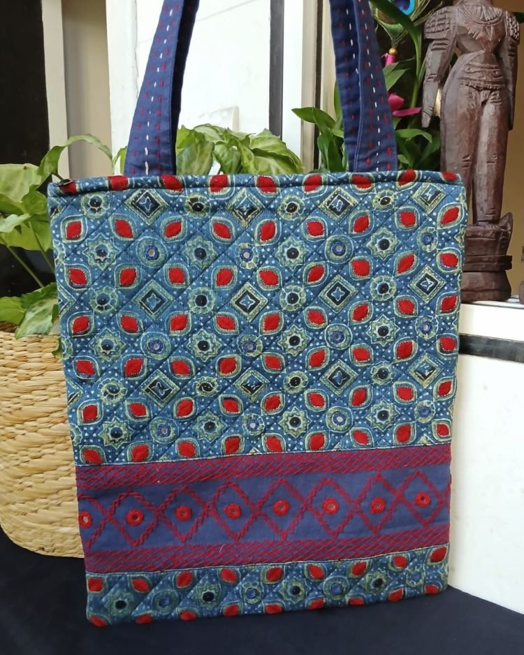 Ajrakh Tote Bag – (ATBG0023) - Image 3