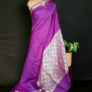 Banarasi No Zari Katan Silk Saree – (NZSS0023)