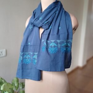 Embroidered Mul Cotton Stole - (EMCS0003)