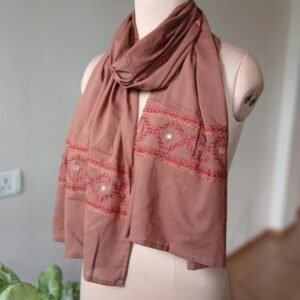 Embroidered Mul Cotton Stole – (EMCS0004)