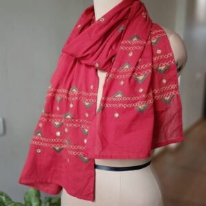 Embroidered Mul Cotton Stole – (EMCS0007)