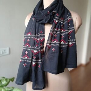 Embroidered Mul Cotton Stole – (EMCS0009)