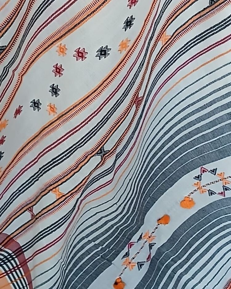 Bhujodi Saree handwoven in Kala Cotton – (BHUJ1023) - Image 4