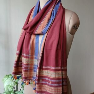Bhujodi Stole in Fine Cotton – (BSFC0009)