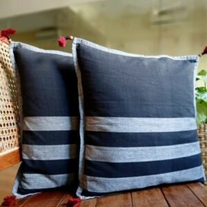 Black and Grey Stripes Cushion Cover - (BGCC0001)