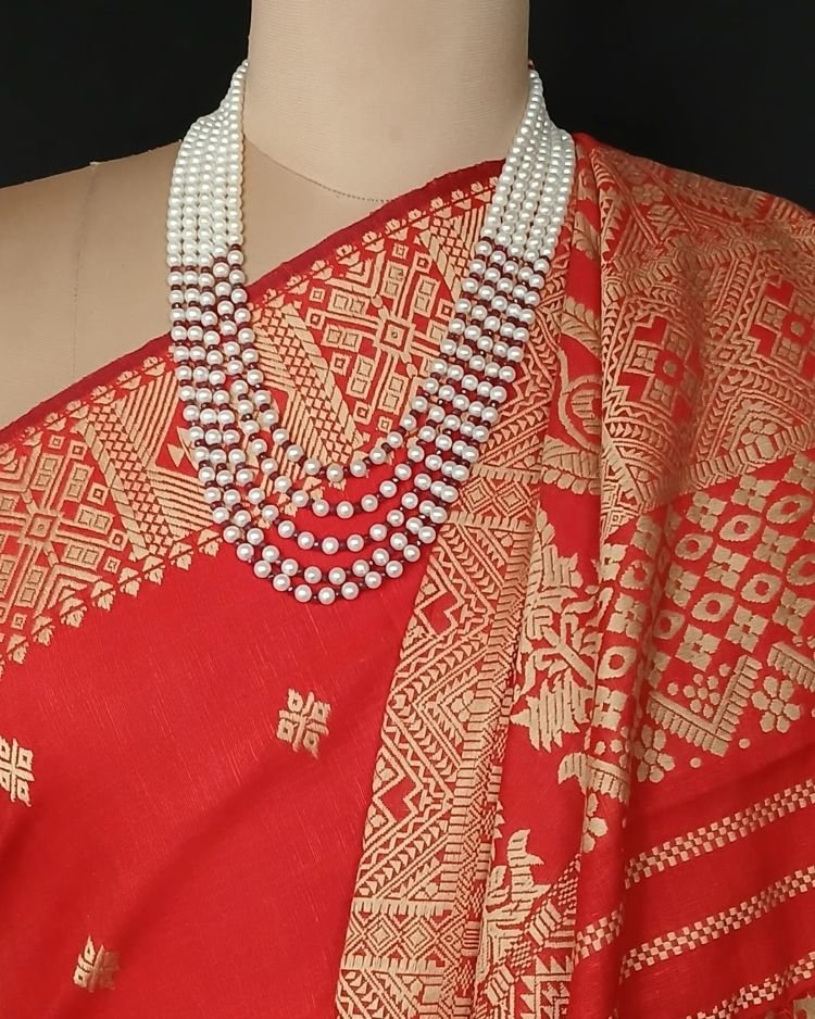 Ahimsa Eri Silk saree from Sualkuchi in Assam - (AESS0016) - Image 8