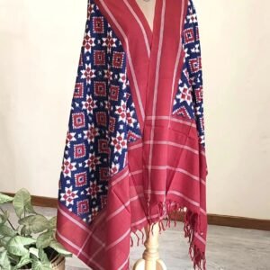 Double Ikat Cotton Dupatta – (DICD0003)