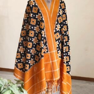 Double Ikat Cotton Dupatta – (DICD0004)