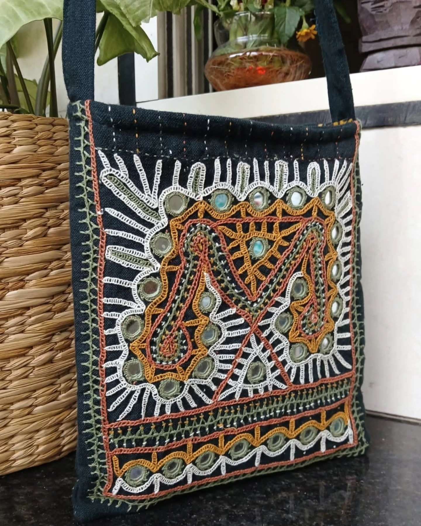 Dhebariya Rabari Embroidered Sling Bag - (DREB0001) - Image 4