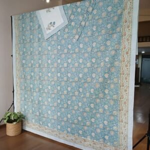 Blockprint Double Bedsheet with matching pillowcases – (DBST0021)