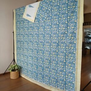 Blockprint Double Bedsheet with matching pillowcases – (DBST0023)