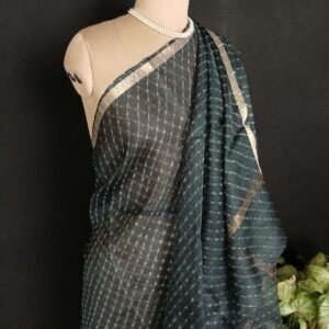 Hand tie-dye Leheriya on Kota Silk (HTKS0062)