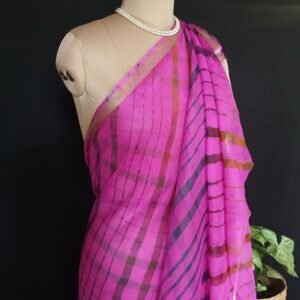 Hand tie-dye Leheriya on Kota Silk (HTKS0060)