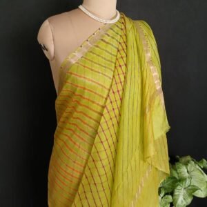 Hand tie-dye Leheriya on Kota Silk (HTKS0074)