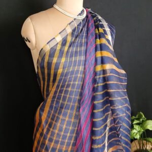 Hand tie-dye Leheriya on Kota Silk (HTKS0052)