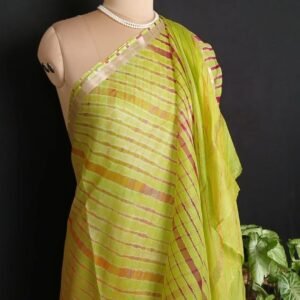 Hand tie-dye Leheriya on Kota Silk (HTKS0057)