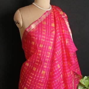 Hand tie-dye Leheriya on Kota Silk (HTKS0058)