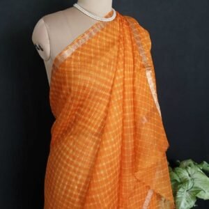 Hand tie-dye Leheriya on Kota Silk (HTKS0069)