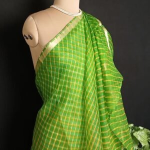 Hand tie-dye Leheriya on Kota Silk (HTKS0059)