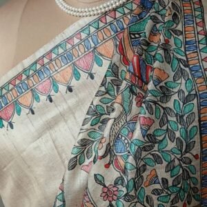 Madhubani on Tussar Silk – (MADT0032)