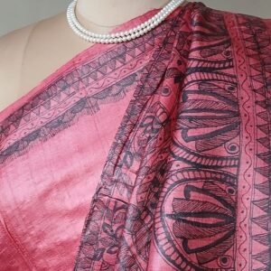Madhubani on Tussar Silk – (MADT0033)