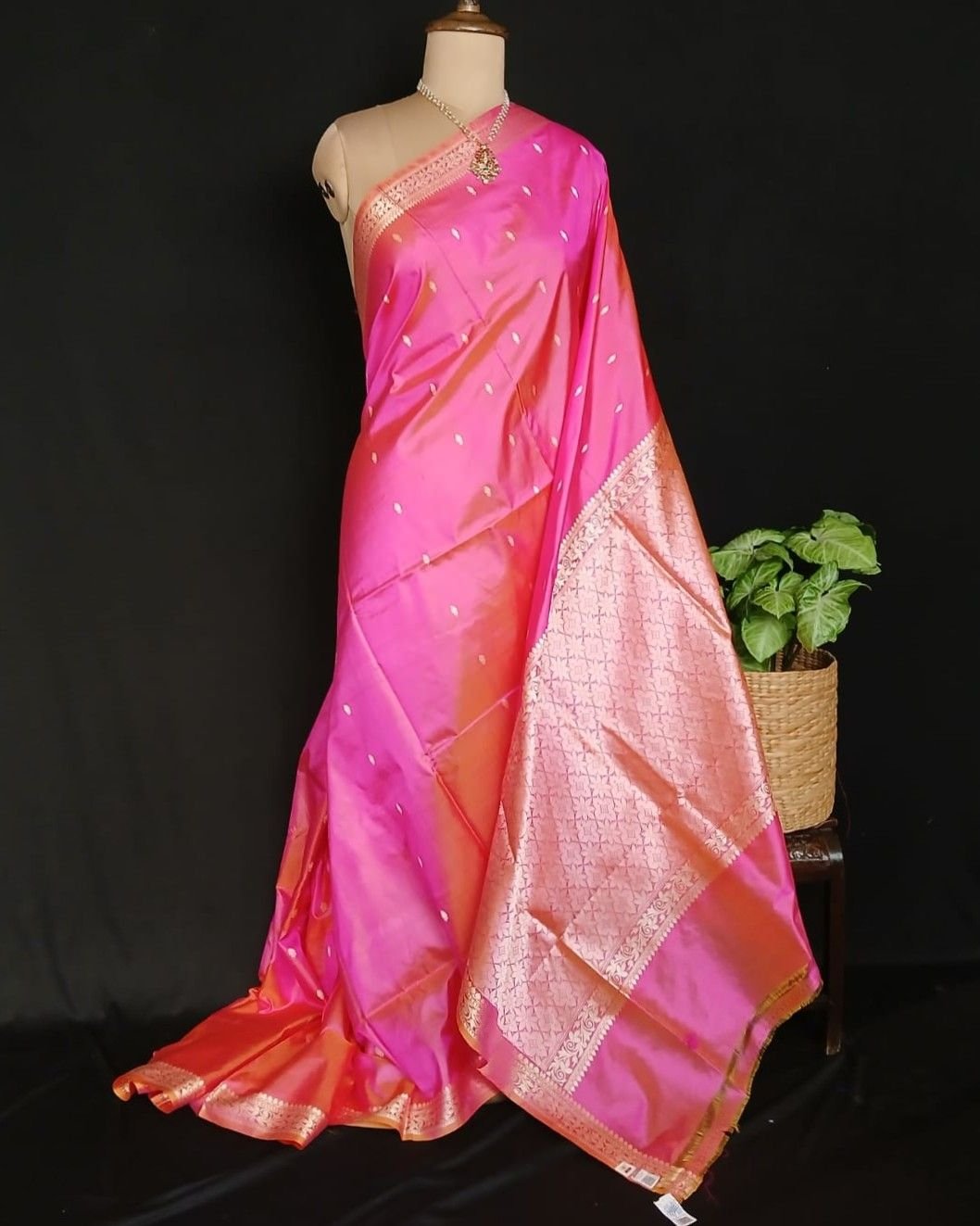 Banarasi No Zari Katan Silk Saree – (NZSS0026)