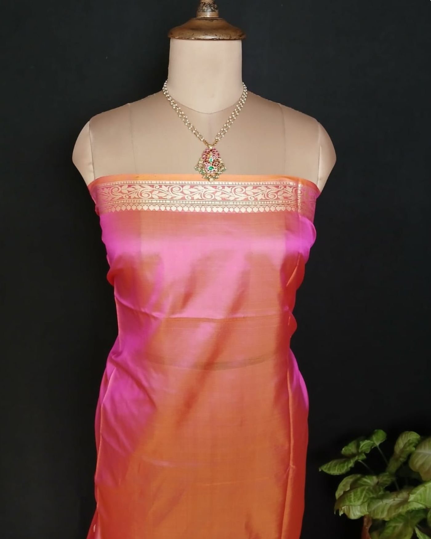 Banarasi No Zari Katan Silk Saree – (NZSS0026) - Image 10