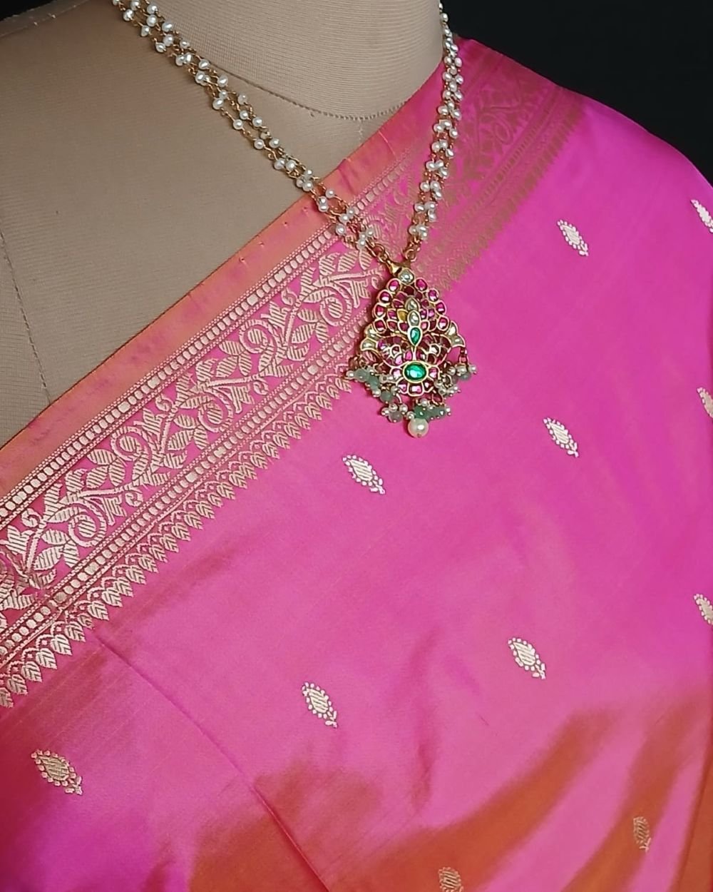 Banarasi No Zari Katan Silk Saree – (NZSS0026) - Image 3