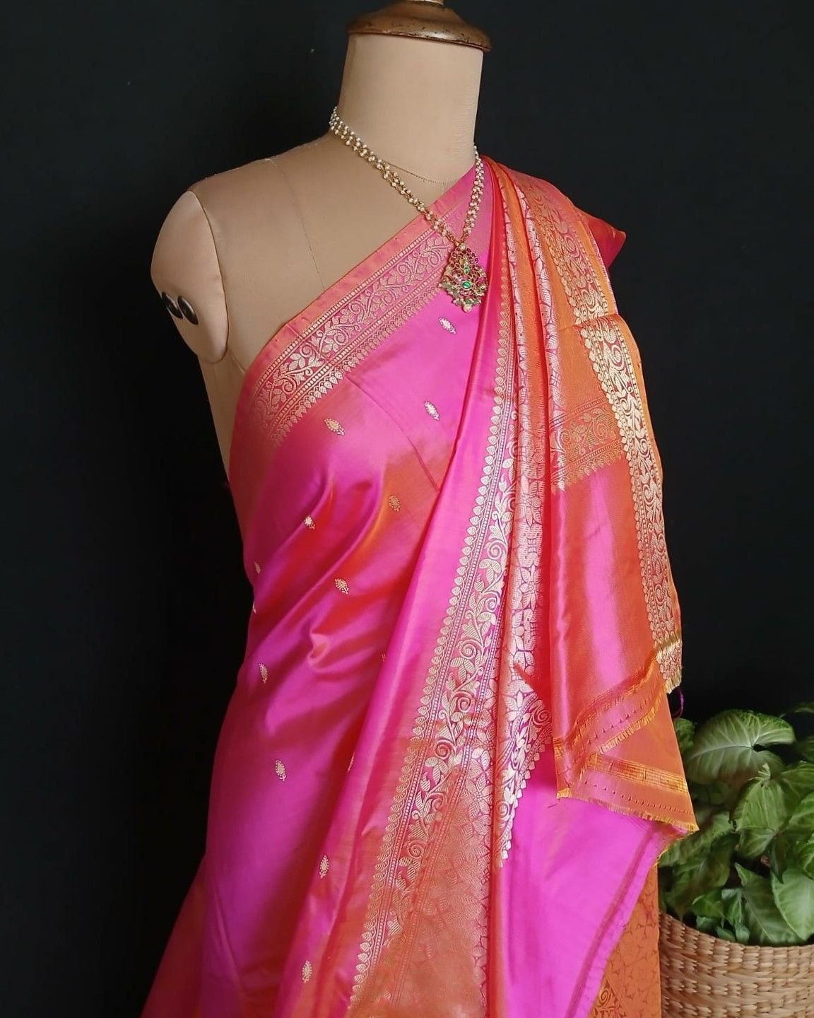 Banarasi No Zari Katan Silk Saree – (NZSS0026) - Image 5