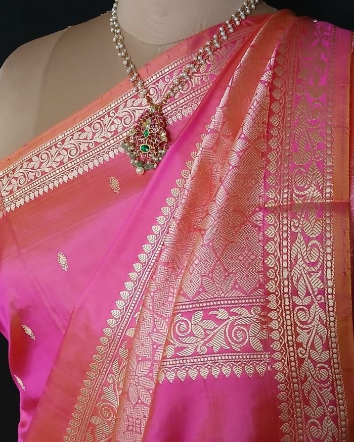 Banarasi No Zari Katan Silk Saree – (NZSS0026) - Image 6