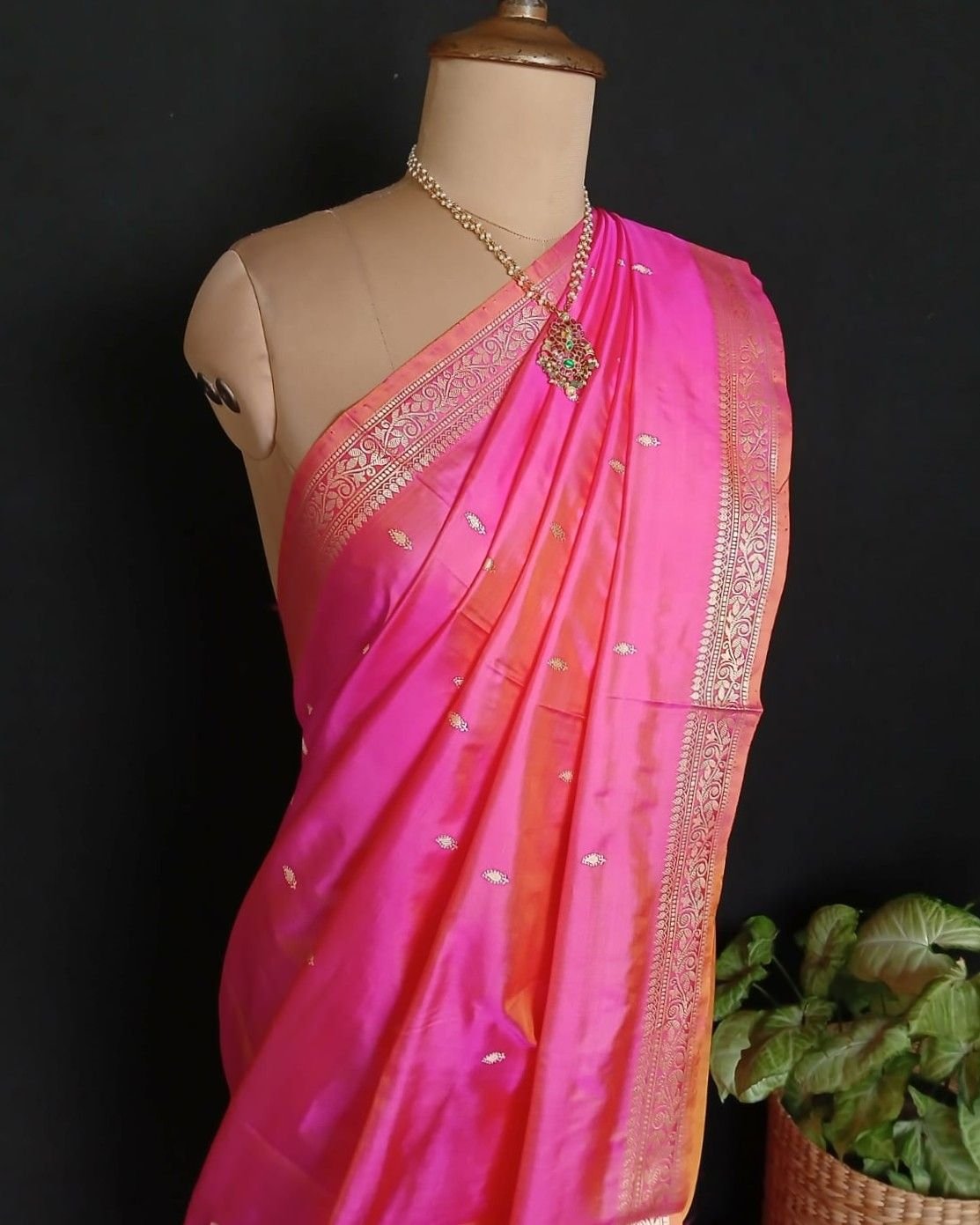 Banarasi No Zari Katan Silk Saree – (NZSS0026) - Image 7
