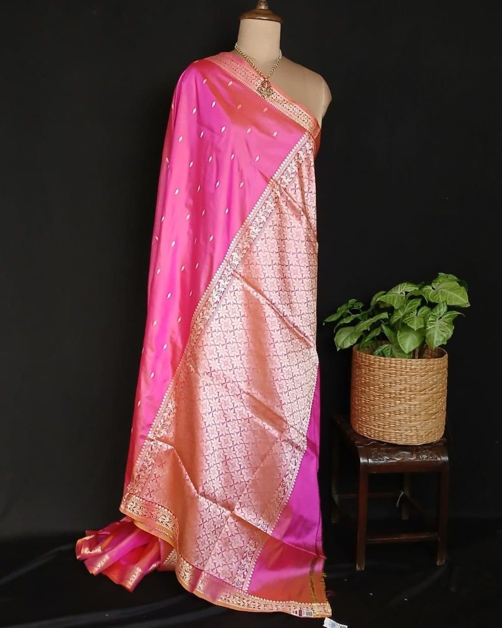 Banarasi No Zari Katan Silk Saree – (NZSS0026) - Image 8