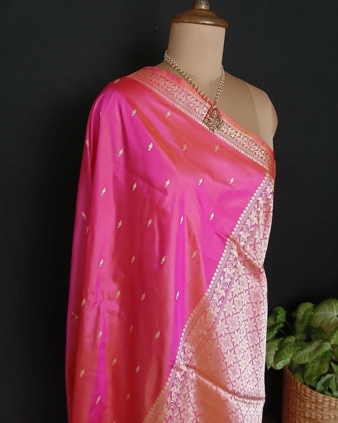 Banarasi No Zari Katan Silk Saree – (NZSS0026) - Image 9