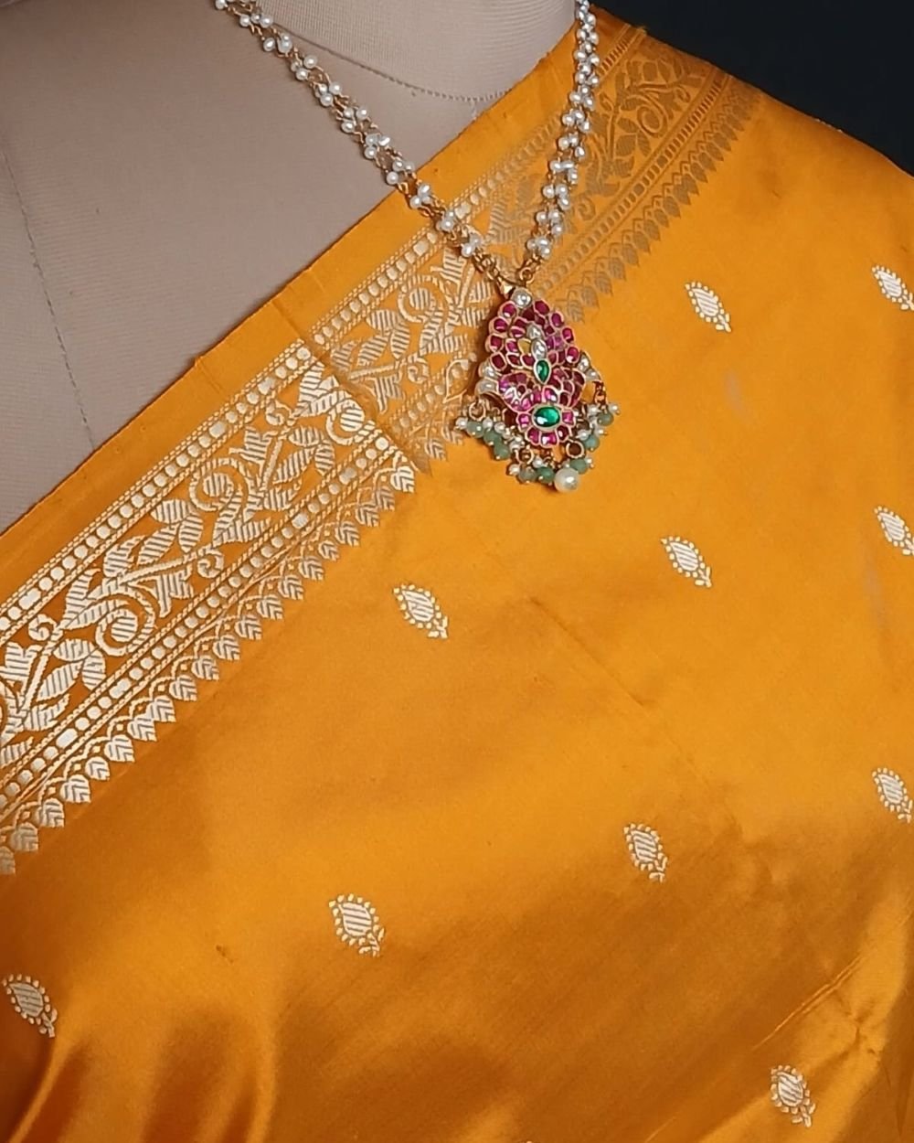 Banarasi No Zari Katan Silk Saree – (NZSS0027) - Image 2