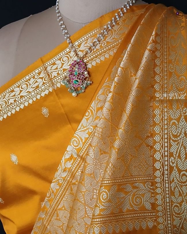 Banarasi No Zari Katan Silk Saree – (NZSS0027) - Image 5