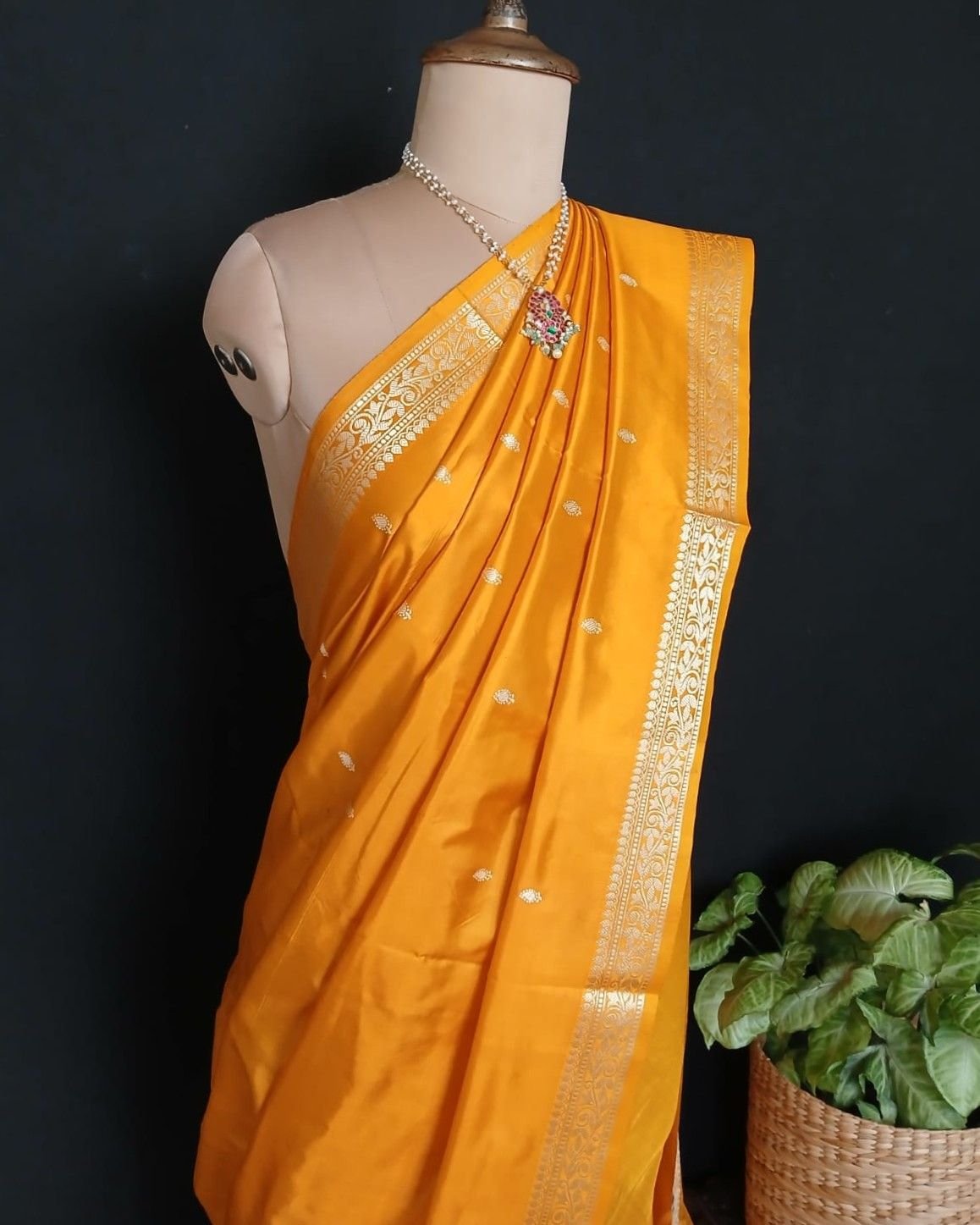 Banarasi No Zari Katan Silk Saree – (NZSS0027) - Image 7