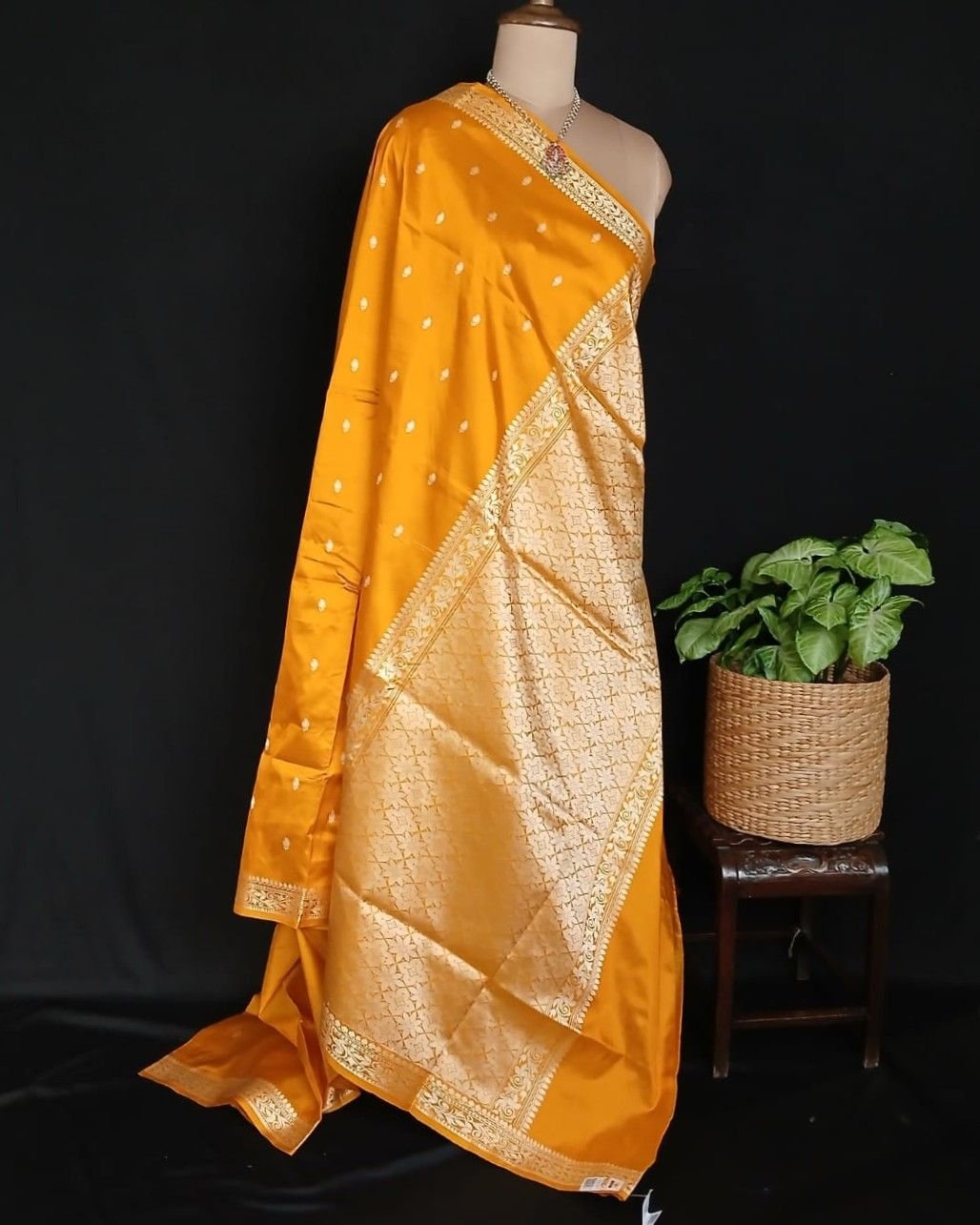 Banarasi No Zari Katan Silk Saree – (NZSS0027) - Image 8