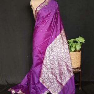 Banarasi No Zari Katan Silk Saree – (NZSS0028)