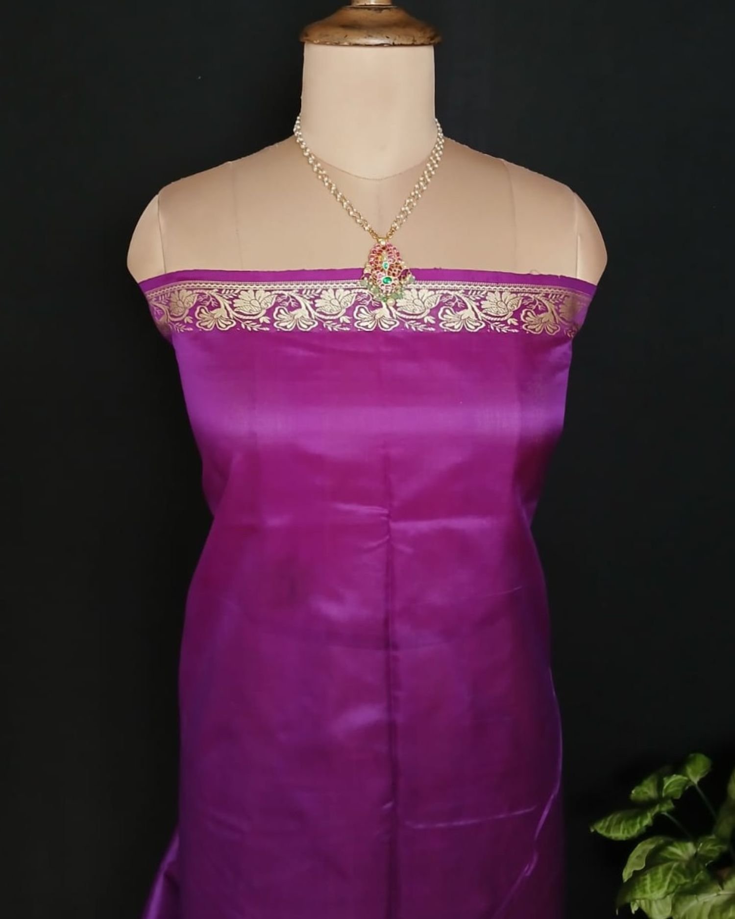 Banarasi No Zari Katan Silk Saree – (NZSS0028) - Image 10