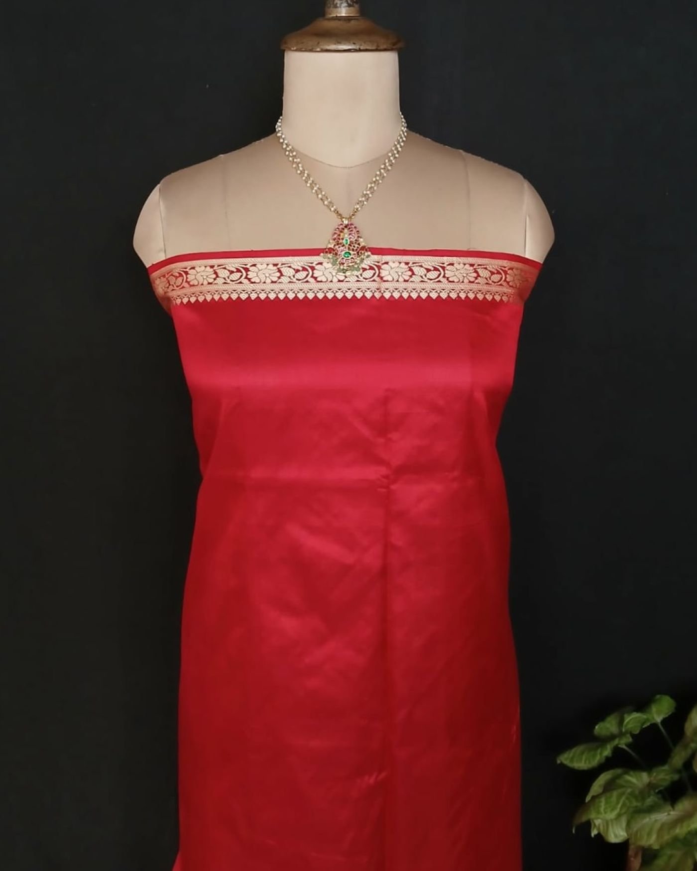 Banarasi No Zari Katan Silk Saree – (NZSS0025) - Image 10