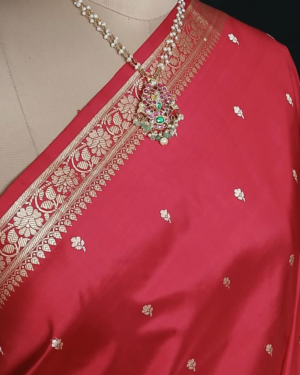 Banarasi No Zari Katan Silk Saree – (NZSS0025) - Image 3