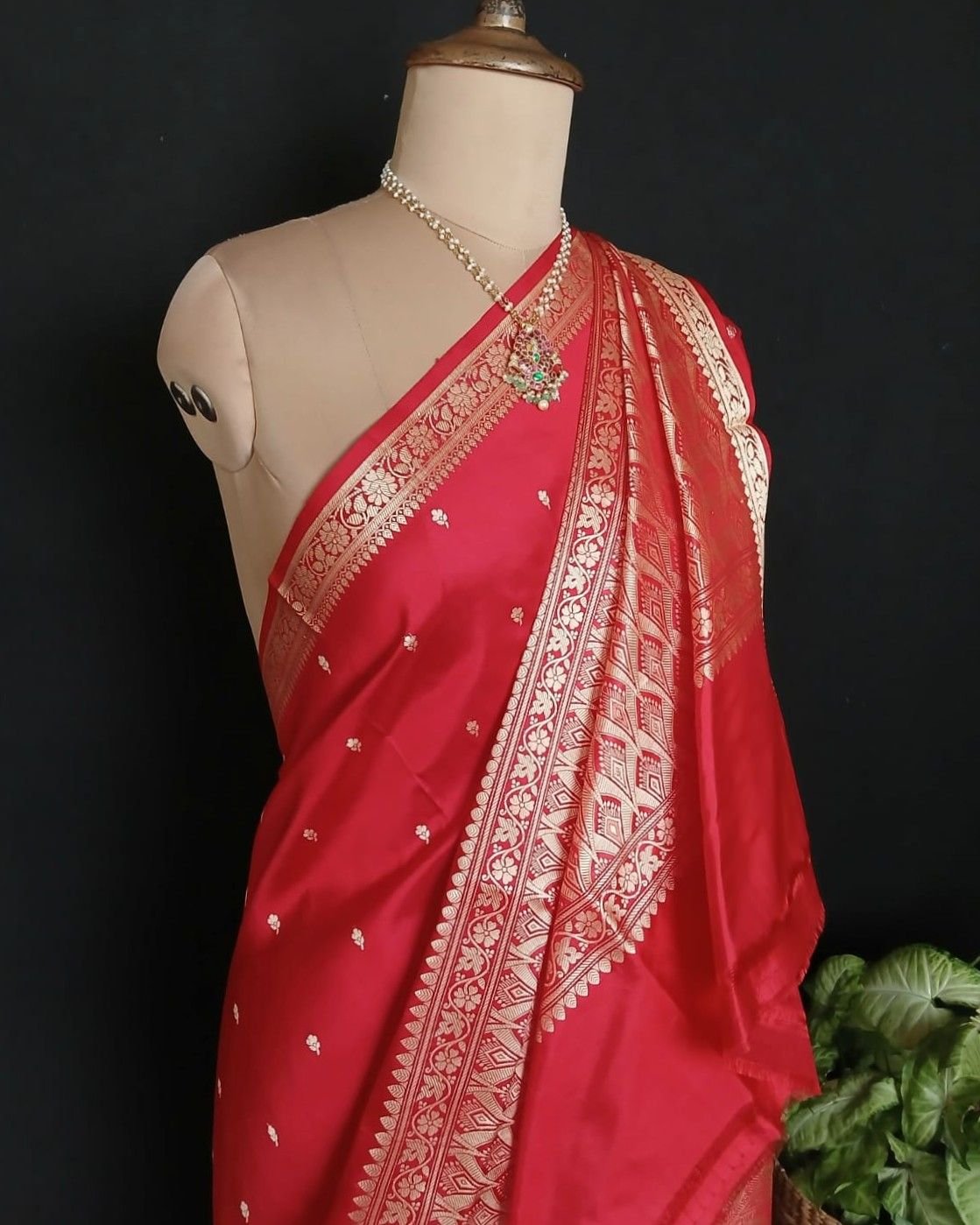 Banarasi No Zari Katan Silk Saree – (NZSS0025) - Image 5