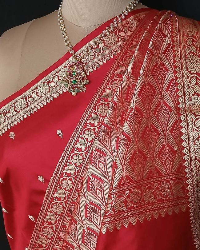 Banarasi No Zari Katan Silk Saree – (NZSS0025) - Image 6