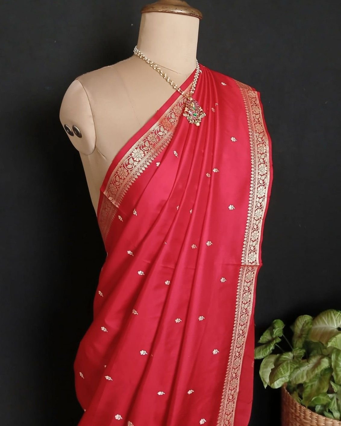 Banarasi No Zari Katan Silk Saree – (NZSS0025) - Image 7