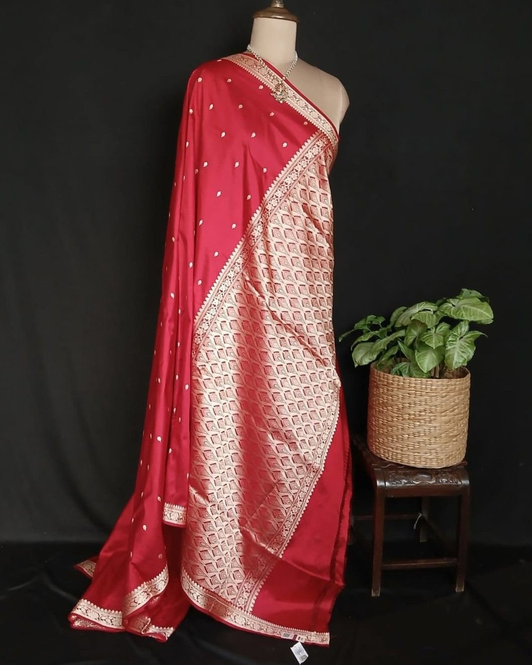 Banarasi No Zari Katan Silk Saree – (NZSS0025) - Image 8