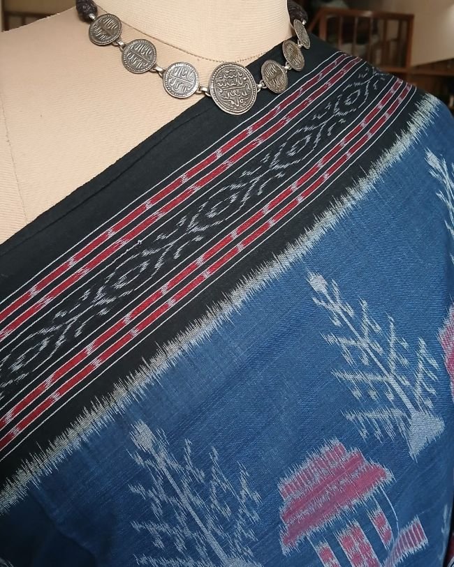 Nuapatna Single Ikat Saree - (NSIS0016) - Image 4