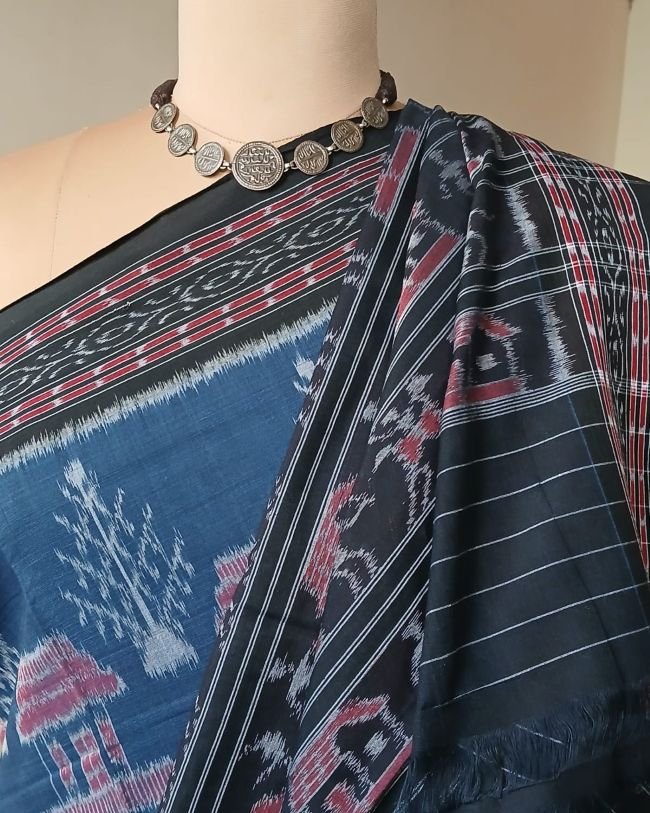 Nuapatna Single Ikat Saree - (NSIS0016) - Image 7
