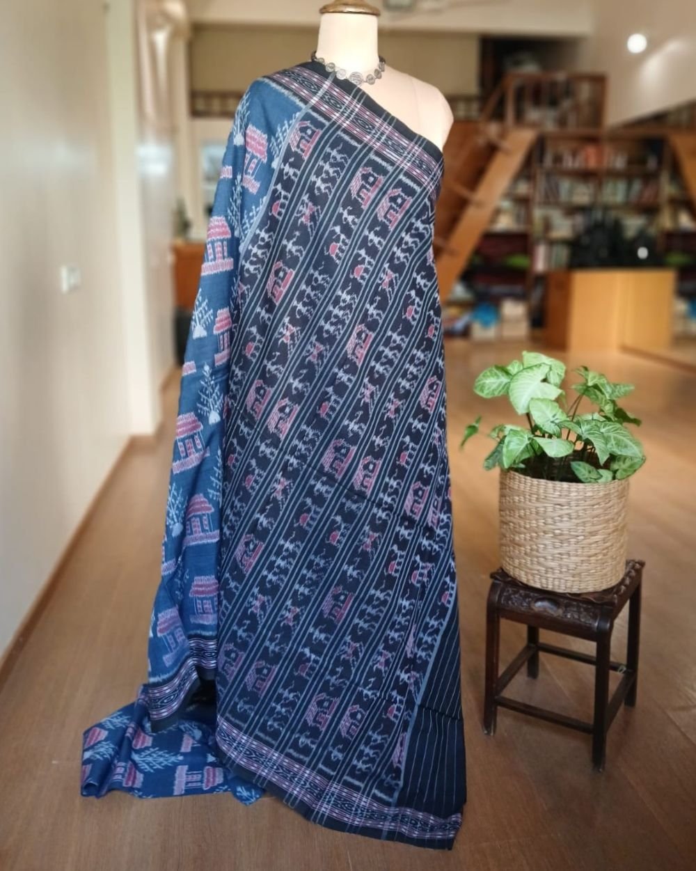 Nuapatna Single Ikat Saree - (NSIS0016) - Image 8
