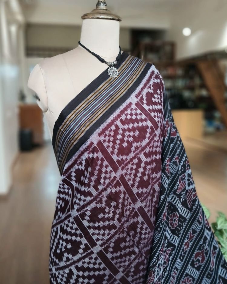 Nuapatna Single Ikat Saree - (NSIS0015) - Image 3